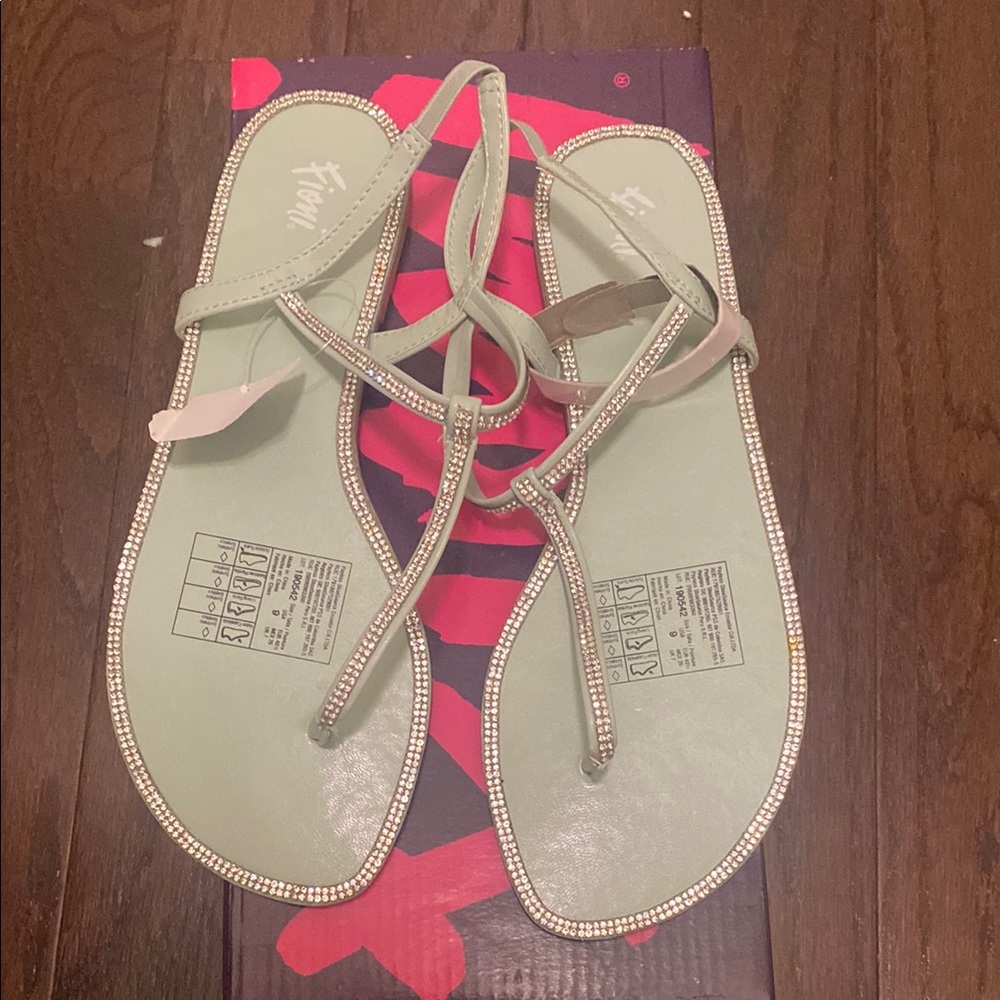 FIONI Clothing Mint Green Strappy Sandals